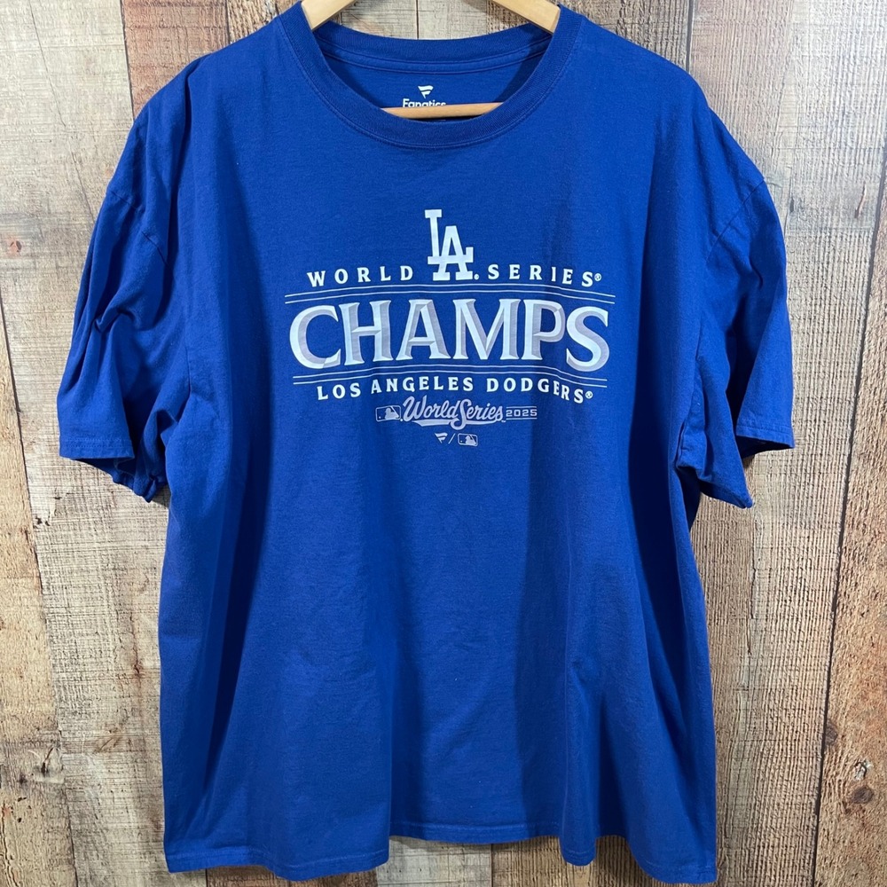 Fanatics Blue Los Angeles Dodgers 2025 World Series Champs Graphic T-Shirt 2XL